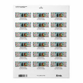 ラブラドールの子犬とそりのクリスマスラベル ラベル (フルシート)