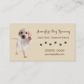 ラブラドールの子犬のパピパッププリントキヌドッグトレーニングペット 名刺 (正面)