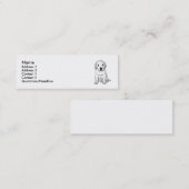 ラブラドールの子犬の細い名刺 スキニー名刺 (正面/裏面)