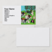 ラブラドールの学校の絵画 名刺 (正面/裏面)