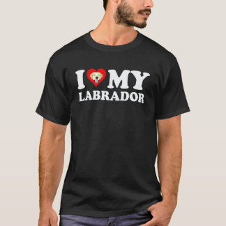 ラブラドールの愛情 いかにもかわいい黄色いラブラドール・レトリバー Tシャツ