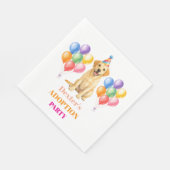 ラブラドールの愛犬との幸せな里親記念日 スタンダードランチョンナプキン (角)