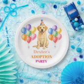 ラブラドールの愛犬との幸せな里親記念日 ペーパープレート (パーティー)