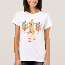 ラブラドールの愛犬と迎える里親記念日 Tシャツ