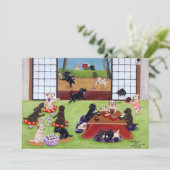 ラブラドールの新年のパーティの招待状 招待状 (スタンド正面)