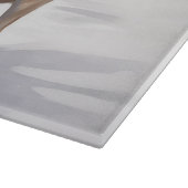 ラブラドールの犬が雪のクリスマス カッティングボード (角)