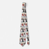 ラブラドールの犬が雪のクリスマス ネクタイ (正面)