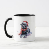 ラブラドールの犬好きクリスマスコーヒーマグ マグカップ (左)