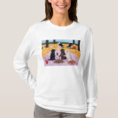 ラブラドールの秋のおもしろい Tシャツ (正面)