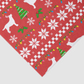 ラブラドールの(雄ジカの)枝角の醜いクリスマスパターン 薄葉紙 (詳細)