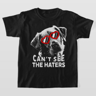 ラブラドールはヘイターを見ることができない 面白い犬好き男性用 Tシャツ