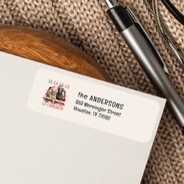 ラブラドールはレッドトラックFAララクリスマス ラベル