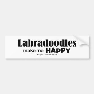 ラブラドールは私を幸せにする バンパーステッカー
