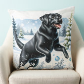 ラブラドールよくはしゃぐリトリエバークリスマススノードッグ クッション