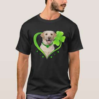 ラブラドールインシャムロックハートSt patricks dayドッグ Tシャツ