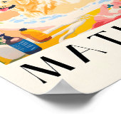 ラブラドールインバスタブ、マティススタイルドッグアートプリント、 ポスター (角)