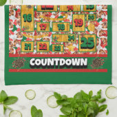 ラブラドールカウントダウンクリスマスアドベントカレンダードッグ キッチンタオル (折り畳み)