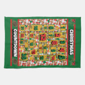 ラブラドールカウントダウンクリスマスアドベントカレンダードッグ キッチンタオル (横)