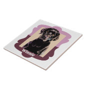 ラブラドールカスタマイズ模様の写真フレーム タイル (側面)