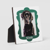 ラブラドールカスタマイズ模様の写真フレーム フォトプラーク (正面)