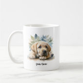 ラブラドールカスタムリトリエバーマグと引用文 コーヒーマグカップ (左)