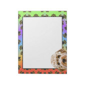 ラブラドールカラフル犬の足のパターン ノートパッド (回転)