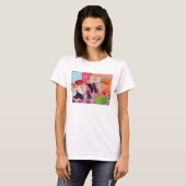 ラブラドールキッチン絵画パーティー Tシャツ (正面フル)