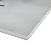 ラブラドールクリスマスの雪の冬 カッティングボード (角)