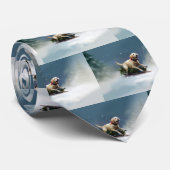 ラブラドールクリスマスの雪の冬 ネクタイ (ロール)