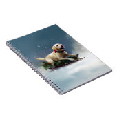 ラブラドールクリスマスの雪の冬 ノートブック (右側)