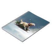 ラブラドールクリスマスの雪の冬 ノートブック (左側)