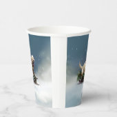 ラブラドールクリスマスの雪の冬 紙コップ (右)