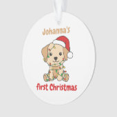 ラブラドールクリスマスウィンターバビーズ初めてのクリスマス オーナメント (正面)