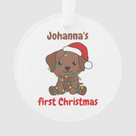 ラブラドールクリスマスウィンターバビーズ初めてのクリスマス オーナメント