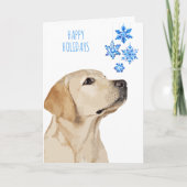 ラブラドールクリスマスカードイエローラブラドール シーズンカード (正面)