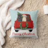 ラブラドールクリスマストラック クッション (ブランケット)
