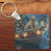 ラブラドールクリスマスフェスティバル航海 キーホルダー (正面)