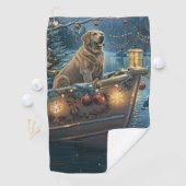 ラブラドールクリスマスフェスティバル航海 ゴルフタオル (インサイチュ)