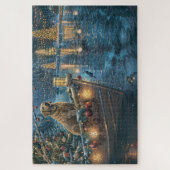 ラブラドールクリスマスフェスティバル航海 ジグソーパズル (縦)