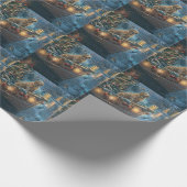 ラブラドールクリスマスフェスティバル航海 ラッピングペーパー (角)