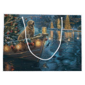 ラブラドールクリスマスフェスティバル航海 ラージペーパーバッグ (裏面)