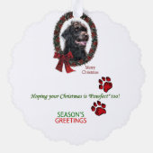 ラブラドールクリスマスプレゼント オーナメントカード (裏面)