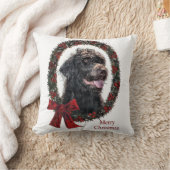 ラブラドールクリスマスプレゼント クッション (ブランケット)