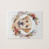 ラブラドールクリスマスリースフェスティバルカップ ジグソーパズル (横)