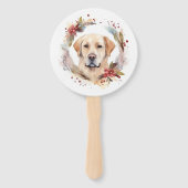 ラブラドールクリスマスリースフェスティバルカップ ハンドファン (裏面)