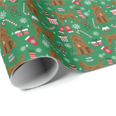 ラブラドールクリスマス犬アプリコット ラッピングペーパー (ロールコーナー)