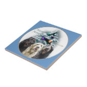 ラブラドールクリスマス タイル (側面)