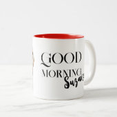 ラブラドールクローズアップマグあなたの名前 ツートーンマグカップ (正面右)