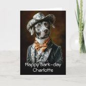 ラブラドールクールドッグIn Clothes & Hat CF4誕生日 カード (正面)