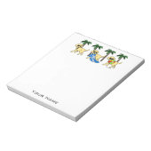 ラブラドールクールビーチパーティー漫画 ノートパッド (回転)